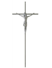 Croix fine avec christ Argent