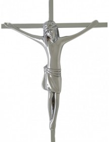 Croix fine avec christ Argent