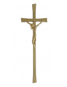 Croix laiton poli, christ zamac
