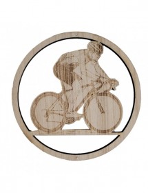 Cycliste en bois