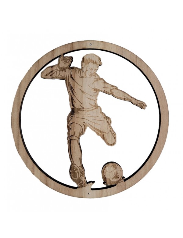 Footballeur en bois