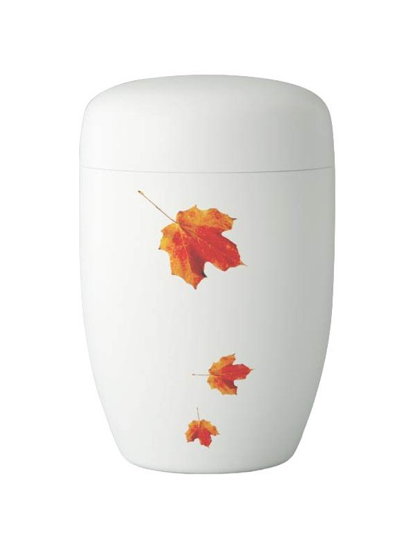 urne motif feuille d'automne