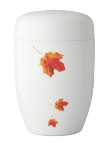 urne motif feuille d'automne