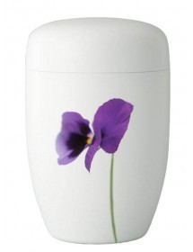 urne motif fleur violette