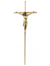 Croix en laiton massif avec christ